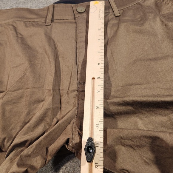 Abercrombie & Fitch Shorts Mens 34 Brown A&F All Day Stretch Chino‎ Flat Front - Picture 4 of 8